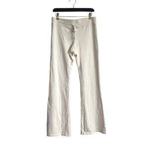 Brandy Melville 100% Cotton Cream Ivory White Flare Low Rise Sweatpants Pants
